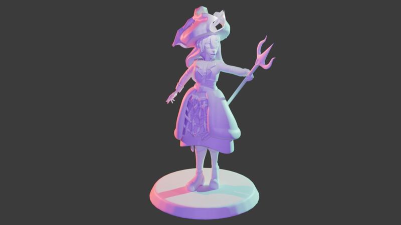 Wizzrat (Wizard/Pirate) miniature. 40mm.