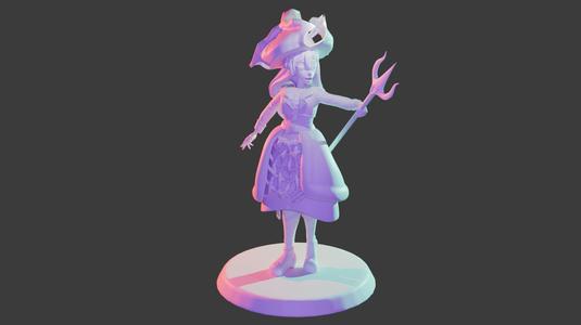 Wizzrat (Wizard/Pirate) miniature. 40mm.
