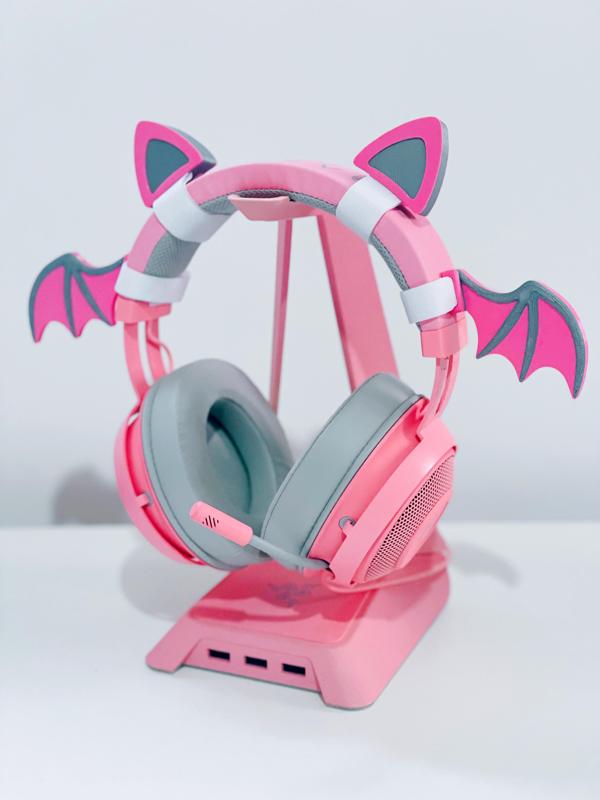 BUNDLE CAT EARS BAT WINGS HEADSET / HEADPHONE ATTACHMENT / ACCESSORY