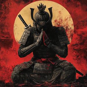 Praying wounded samurai-Hueforge
