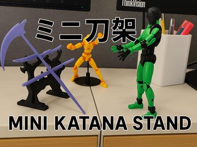 Mini Katana Stand – Pen & Toy Weapon Holder