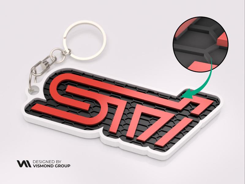 Subaru STI Keychain