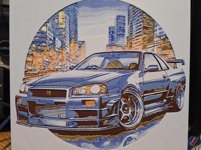 Nissan Skyline - GTR34 - hueforge - 4 colours