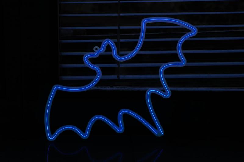 Bat - Halloween Window Light - EL Wire