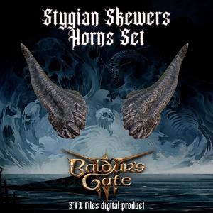 FANTASY STYGIAN SKEWERS HORNS SET BALDURS GATE 3