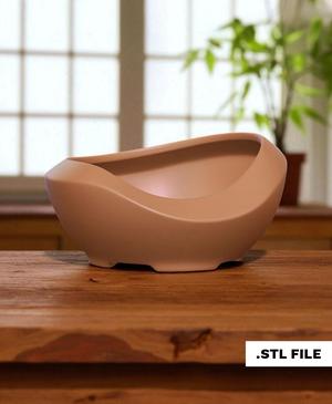 Asymmetry Flow Planter – Elegant Organic STL Design (POT26)