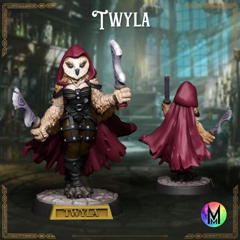 Aarakocra Female Rogue -  Twyla the Kenku spymaster