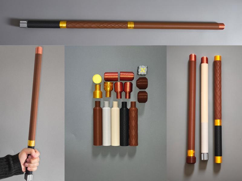 Modular, customizable staff (No glue!)
