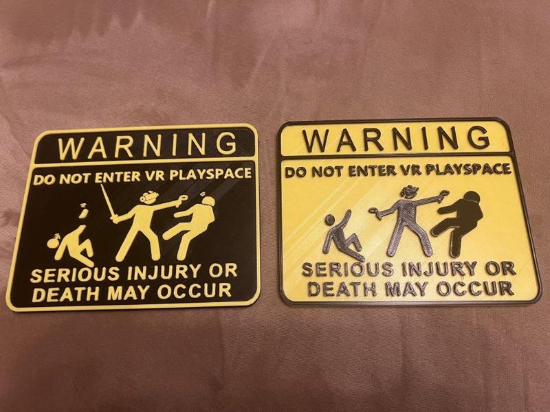 VR Warning Sign