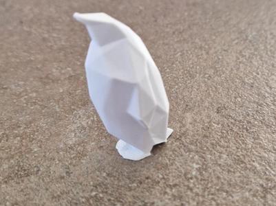 penguin animal 3d poly art