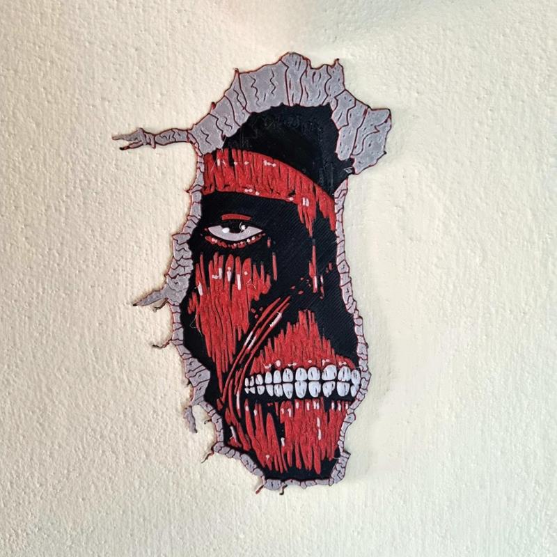 Titan in the wall Attachable  (HueForge)