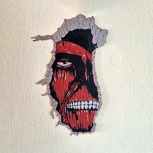 Titan in the wall Attachable  (HueForge)