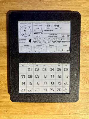 Double WaveShare 7.5" e-Paper case - symmetrical borders