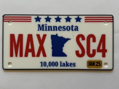 Customizable Kids Minnesota License Plate for Bike