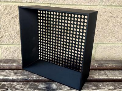 SETACCIO 250x250x100 mm with holes of Ø12mm, Ø9mm, and Ø6mm