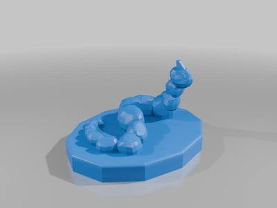 Onix Low Poly Pokemon Figure 95