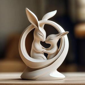 Easter Bunny Figurine – Cute Holiday Decor
