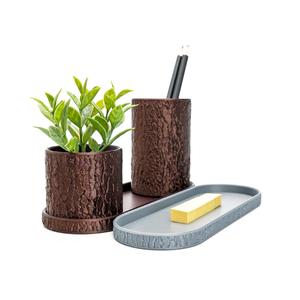 Tree Bark Desk Organizer