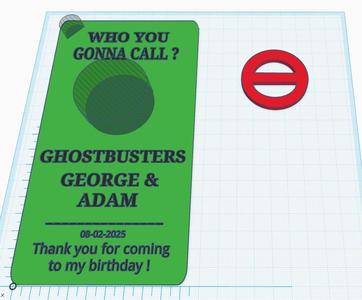 Ghostbusters Themed Name Badge / Card