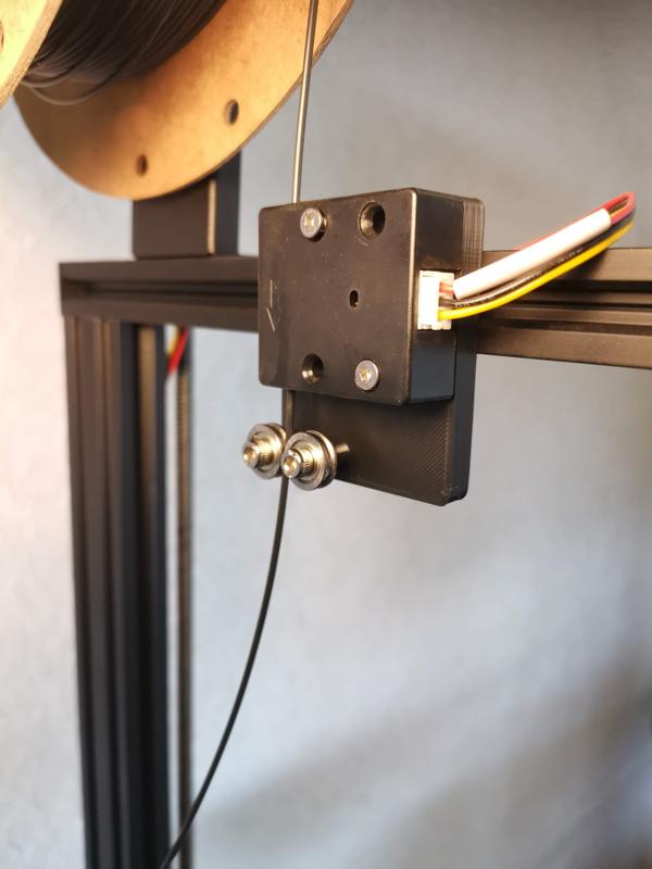 Filament sensor mount for Sovol SV04 (no new hardware needet)