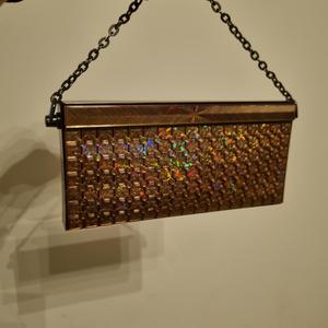 Polka Dot And Square Pattern Clutch Bag