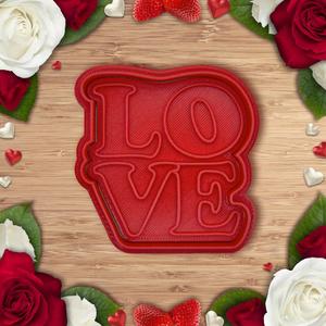 Valentine - LOVE sign cookie cutter / stamp