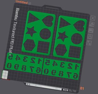 Shapes and numbers stencils