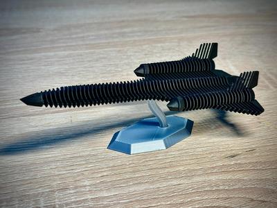 SR-71 Blackbird Layered Sculpture