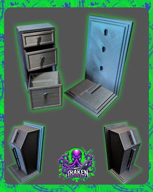 Hidden Drawer Coffin Bookends