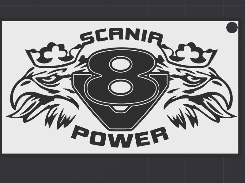 Scania V8 Keychain