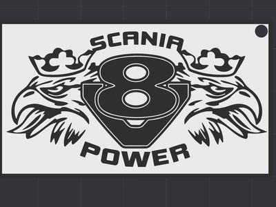 Scania V8 Keychain