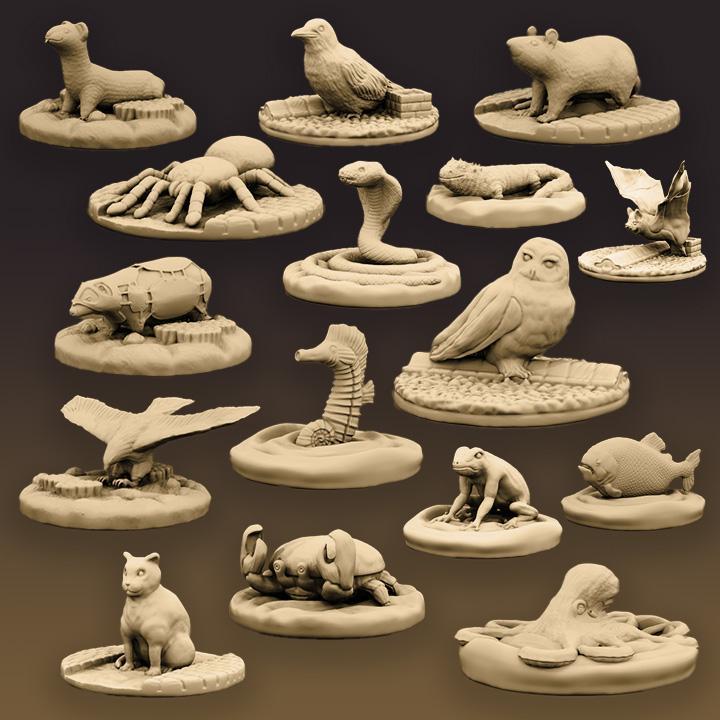 16 Friendly Familiars - Animal Set