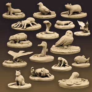 16 Friendly Familiars - Animal Set