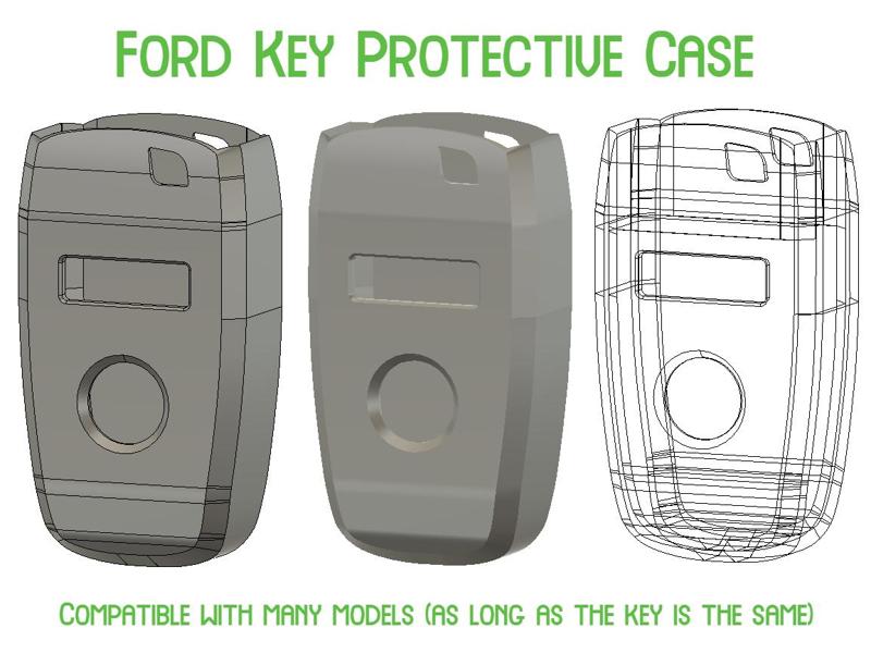 Ford Key Protective Case - Anti Button Press
