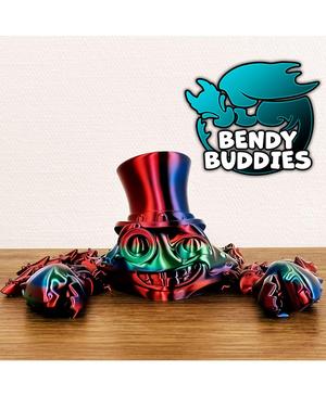 Crabzy Gentleman Hat Monocle / Cute Crab / Claw Hugger Articulated / Print-in-Place Water Creature