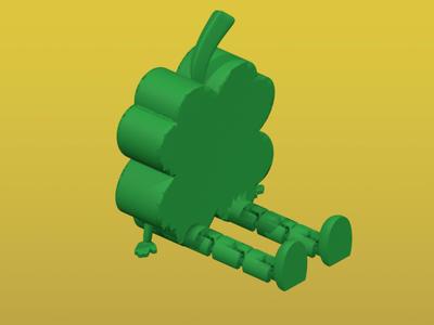 Quick Flexi Articulated Four-Leaf Clover St Paddys