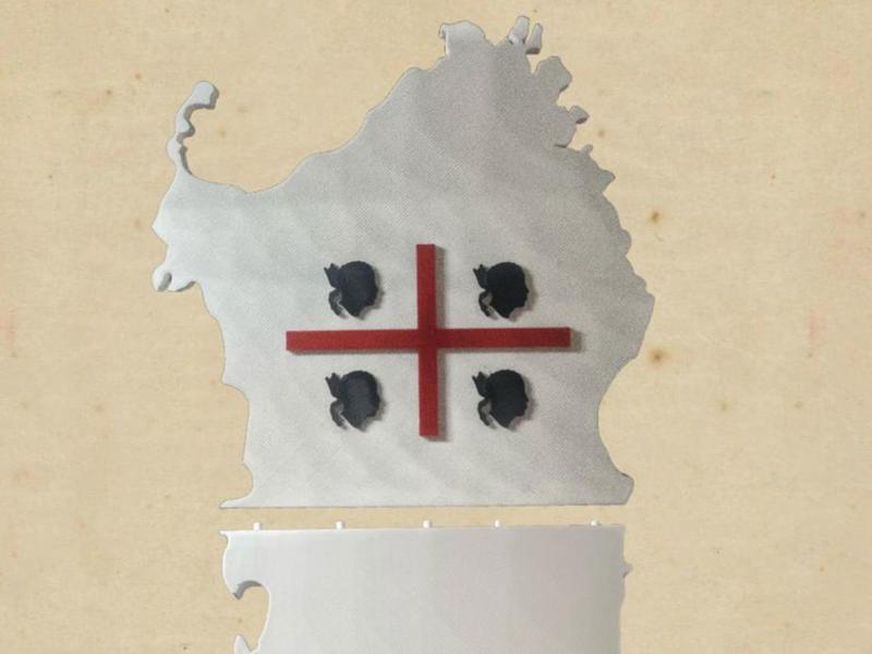 Sardinia - Island & Flag (NO AMS)
