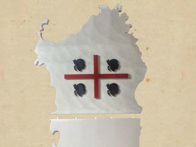 Sardinia - Island & Flag (NO AMS)