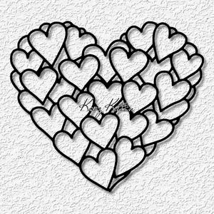 hearts in hearT VALENTINES DAY WALL ART LOVE HOME DECOR