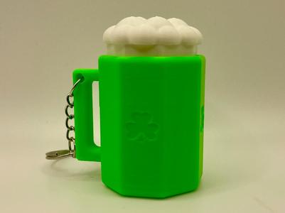 St. Patrick’s Day Beer Mug Keychain Clicker Fidget