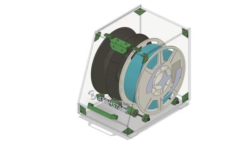 Compact and Modular Acrylic Filament Box for Double Spool Storage