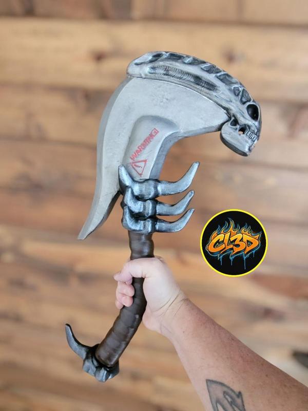 Xenomorph Skull Cosplay Axe / Prop