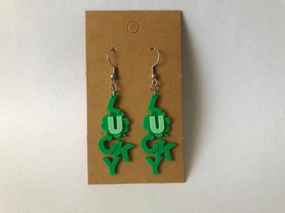 Lucky St Patrick's day earrings, AMS 0.4mm nozzle
