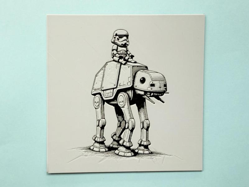 Star Wars_Stormtroopers Riding On AT-AT