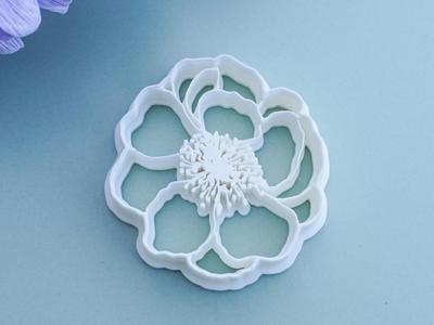 Peony Flower Clay Cutter For Earrings Necklaces