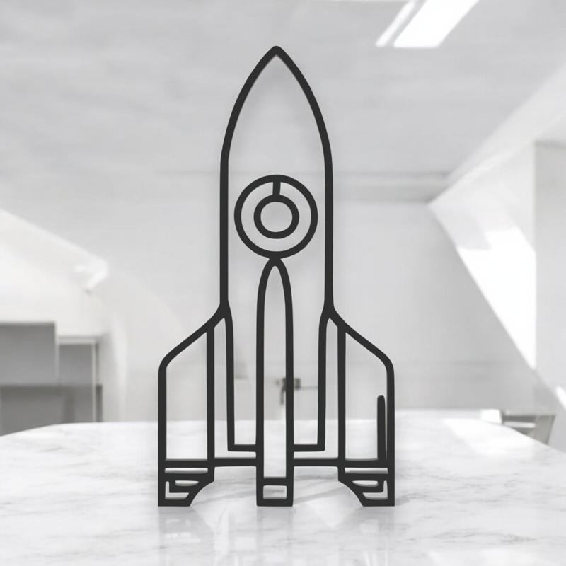 Rocket Line Art - Desktop Line Art
