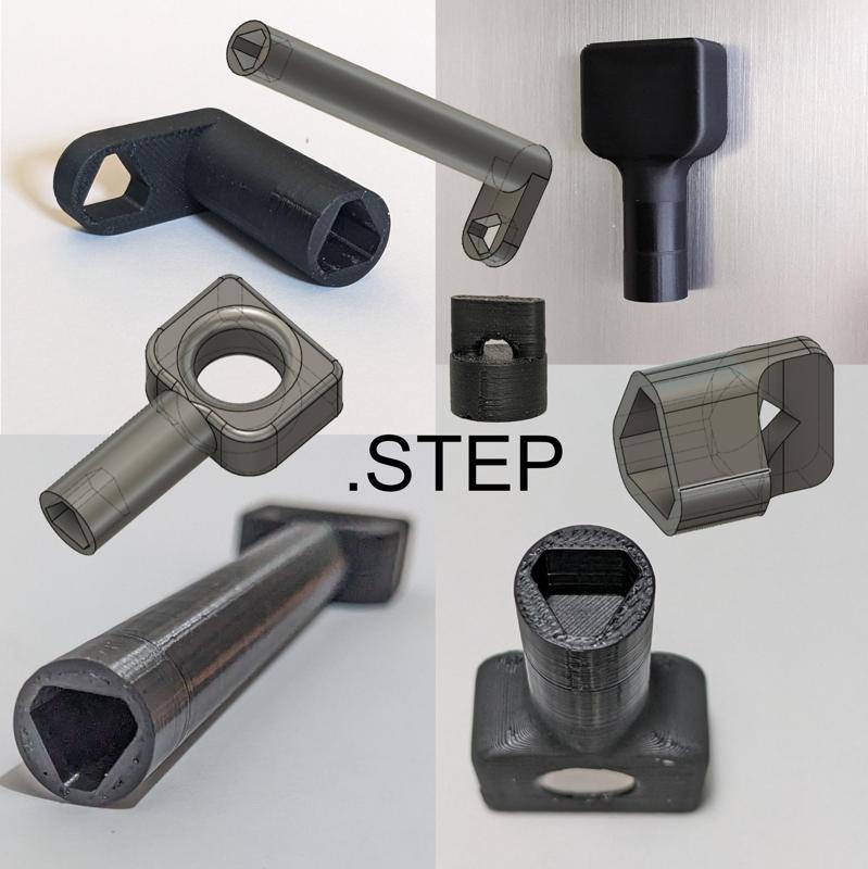 Triangular Tri 8mm Gas Utility Meter Box Key
