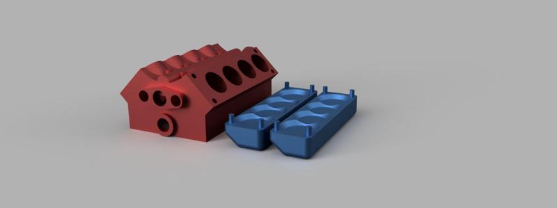 V8 Engine And Heads