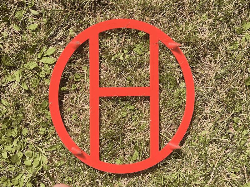 Drone Landing Pad with Ground Spikes