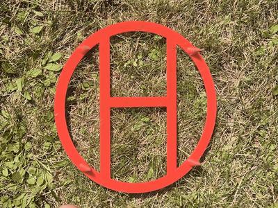 Drone Landing Pad with Ground Spikes